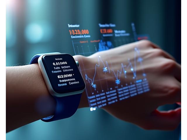 Dashboard digitale che mostra grafici di biomarker come infiammazione e stress ossidativo da wearable