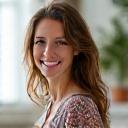 Ritratto sorridente di Maria, 45 anni, freelancer creativa